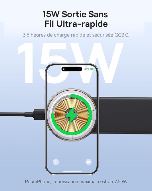 Baseus 15W C02 Pro Magsafe Wireless Car Charger, Magnetic Wireless Charger, Car Phone Holder Fast Charging for iPhone 16-12 Series