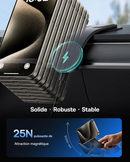 Baseus 15W C02 Pro Magsafe Wireless Car Charger, Magnetic Wireless Charger, Car Phone Holder Fast Charging for iPhone 16-12 Series