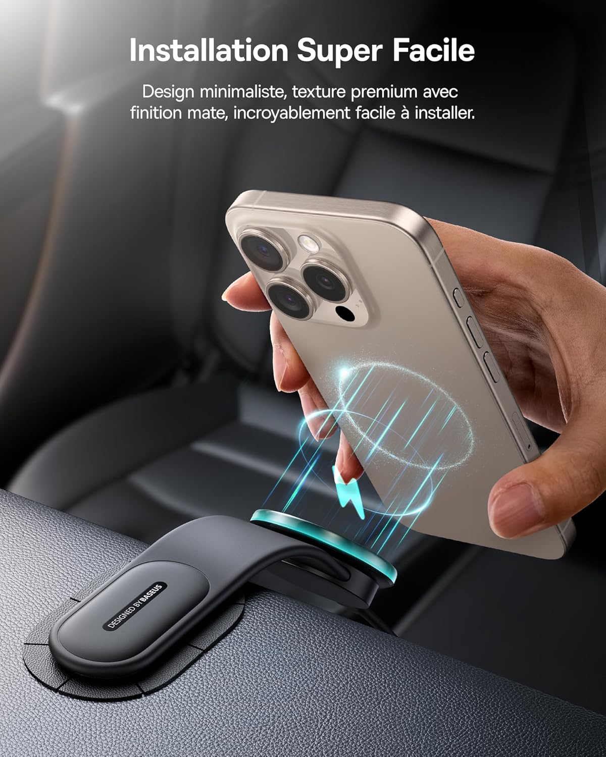 Baseus 15W C02 Pro Magsafe Wireless Car Charger, Magnetic Wireless Charger, Car Phone Holder Fast Charging for iPhone 16-12 Series