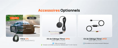 70mai Omni, 4K + 1080P Dash Cam 360° Rotation Car Dashcam, Motion Detection, AI Motion Detection, Day and Night Recorder, GPS, 24H Parking Mode, App Control, Max 512GB