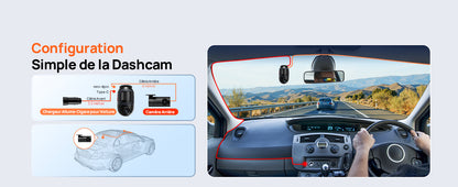70mai Omni, 4K + 1080P Dash Cam 360° Rotation Car Dashcam, Motion Detection, AI Motion Detection, Day and Night Recorder, GPS, 24H Parking Mode, App Control, Max 512GB