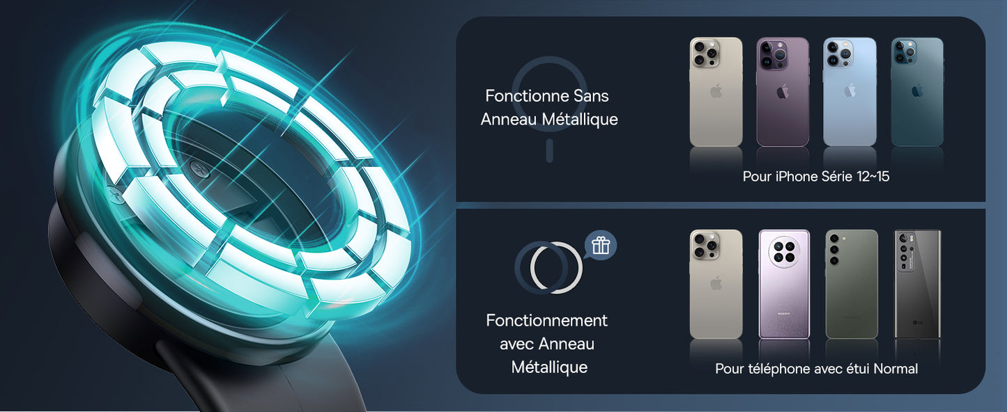 Baseus 15W C02 Pro Magsafe Wireless Car Charger, Magnetic Wireless Charger, Car Phone Holder Fast Charging for iPhone 16-12 Series