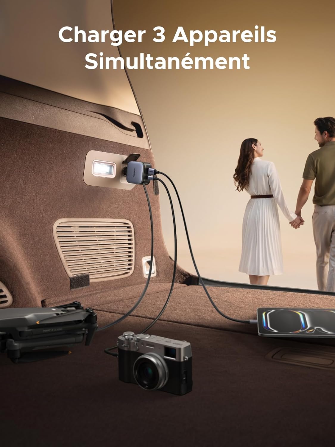 UGREEN Nexode 60W Retractable Car Charger USB C PPS PD QC 3.0 Compact Fast Charging Car Charger Compatible with iPhone 17 Pro Max Air 16 15 14 13 12 Galaxy S25 Ultra iPad Pro Air