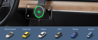 Baseus 15W C02 Pro Magsafe Wireless Car Charger, Magnetic Wireless Charger, Car Phone Holder Fast Charging for iPhone 16-12 Series
