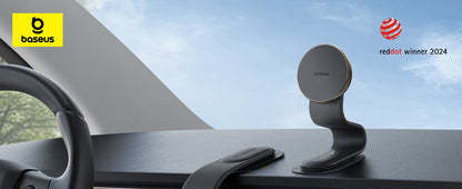 Baseus 15W C02 Pro Magsafe Wireless Car Charger, Magnetic Wireless Charger, Car Phone Holder Fast Charging for iPhone 16-12 Series